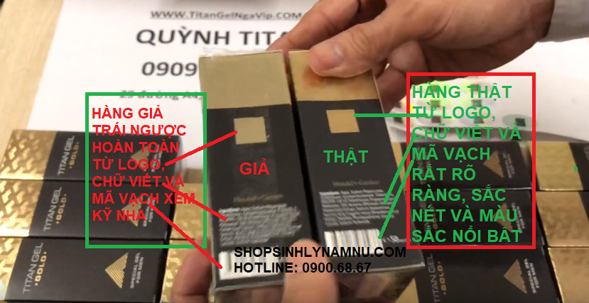 phân biệt gel titan gold lô 02 thật giả