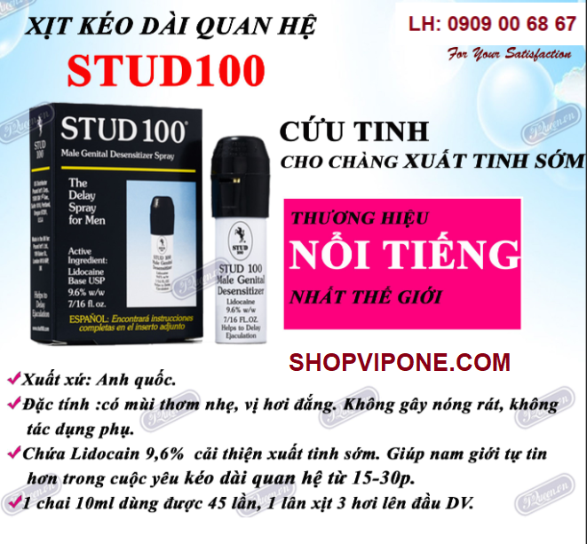THUỐC XỊT STUD 100 CHÍNH HÃNG