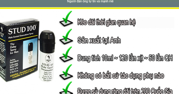 TỔNG ĐẠI LÝ CHAI XỊT STUD 100 USA