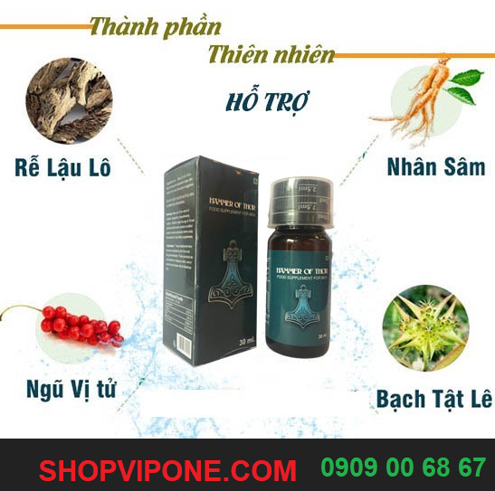 GIỌT DƯỠNG CHẤT HAMMER OF THOR CỦA NƯỚC NÀO