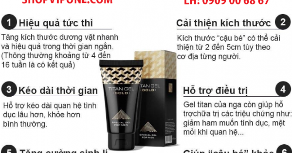 TITAN GEL GOLD NGA CHÍNH HÃNG 2018
